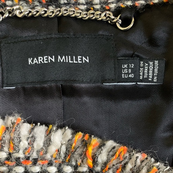 Karen Millen Size 8 Multicolored Tweed Blazer Coat - Picture 5 of 8